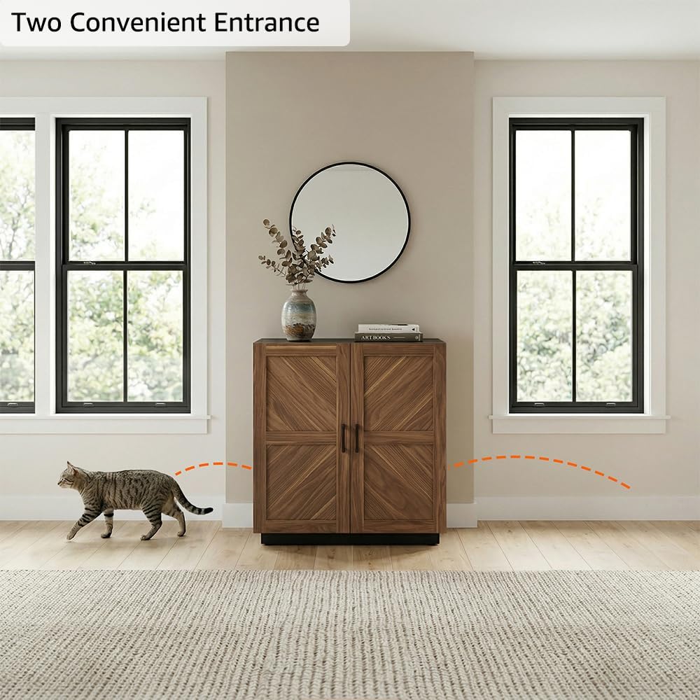 unipaws Cat Litter Box Enclosure for Self-Cleaning & Automatic Litter Boxes