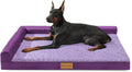 Patas Lague Orthopedic Large Dog Bed Washable Pet Sofa Bed 42''X28''Purple