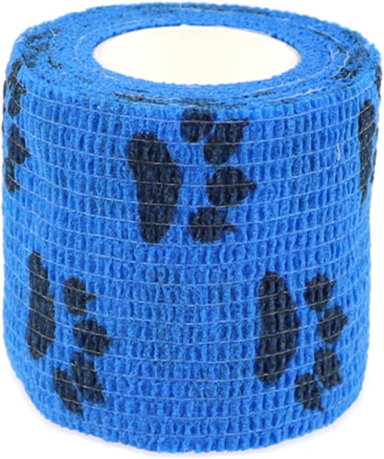 Self Adhesive Bandage Wrap Animal Cohesive Bandage Self Adherent Wrap First Aid Tape for Dogs Cats Horses Birds & Wrist Healing Ankle Sprain (2 Inch Gourd Prints 6 Rolls)
