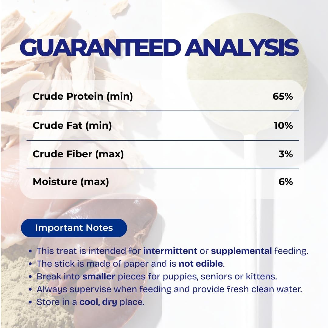 Wag&Purr Freeze Dried Cat Treats - Chicken Lollipops, 15 Pack, High Protein Snacks for Cats & Small Dogs, Training, Food Topper & Interactive Treat