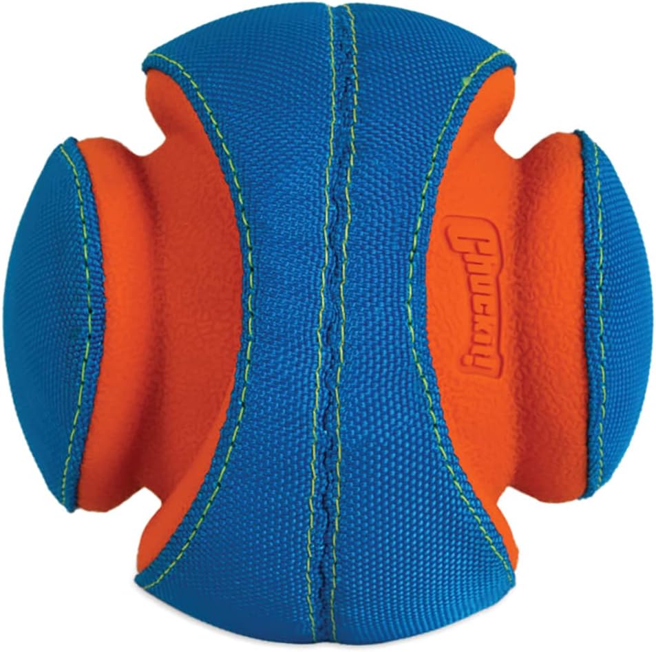ChuckIt! Kick Fetch Dog Toy Ball With Giggle Sounds, Small