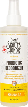 SKOUT'S HONOR Probiotic Cat Deodorizing Spray- Honeysuckle, 8 oz