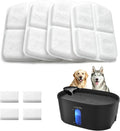 WOPET Dog Water Fountain Filters, Pet Water Fountain Filter Replacement Compatible with A08 Pet Fountain,Dog Fountain Filters - Including 4 Filters + 4 Sponges