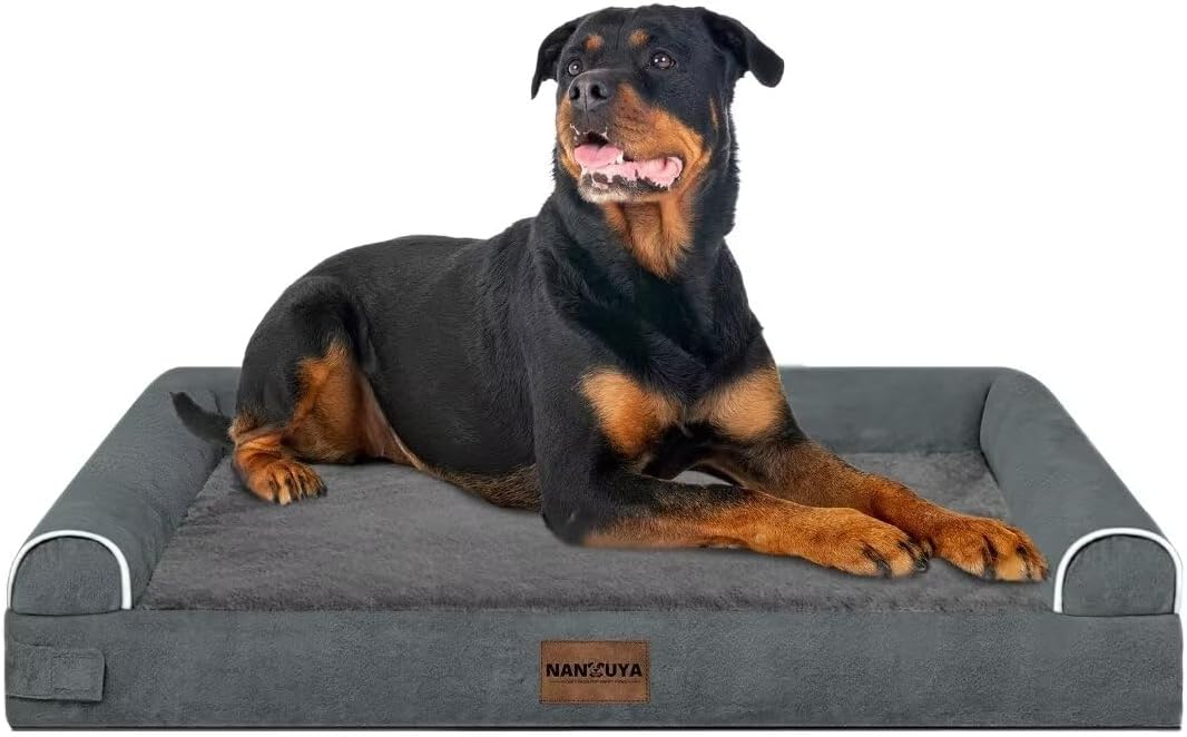 NANUYA Orthopedic Dog Bed for XX-Large Dogs, 44 x 34 Inch, Dark Grey