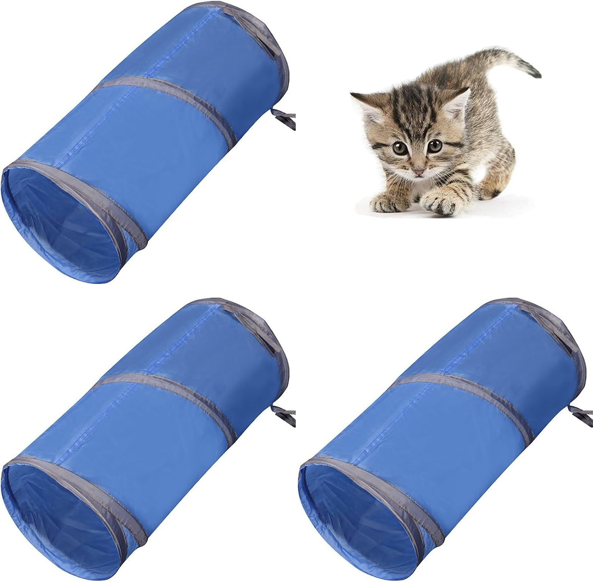 iCAGY Cat Tunnel for Indoor Small Cats Kittens Rabbits, Foldable Tube Toys