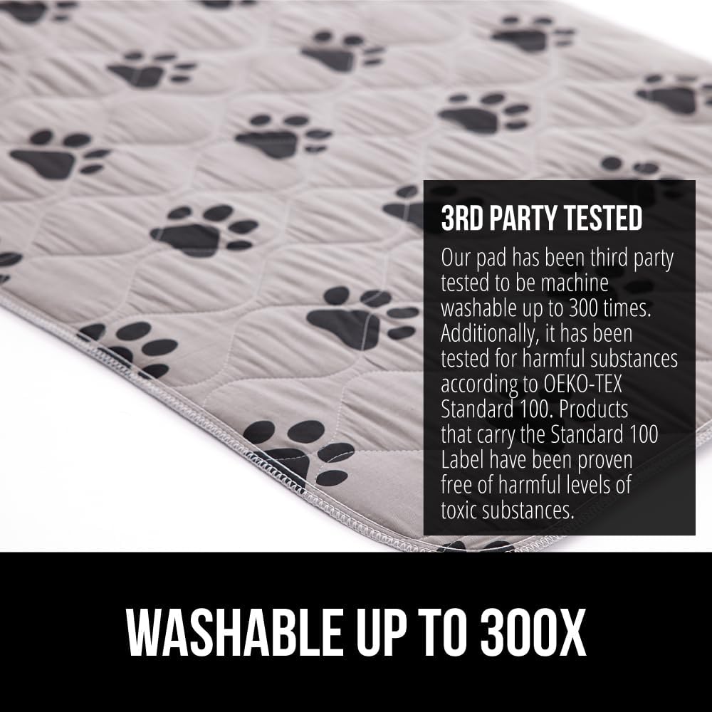 GORILLA GRIP Washable Puppy Pads, Slip Resistant Dog Crate Mat, 18x12