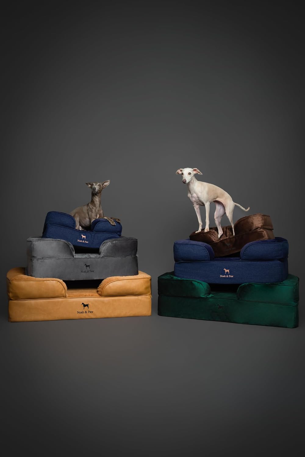 NOAH & PAW Cat Bed, XS Dog Bed, Orthopedic Memory Foam (2X Base) 20x15x8 in