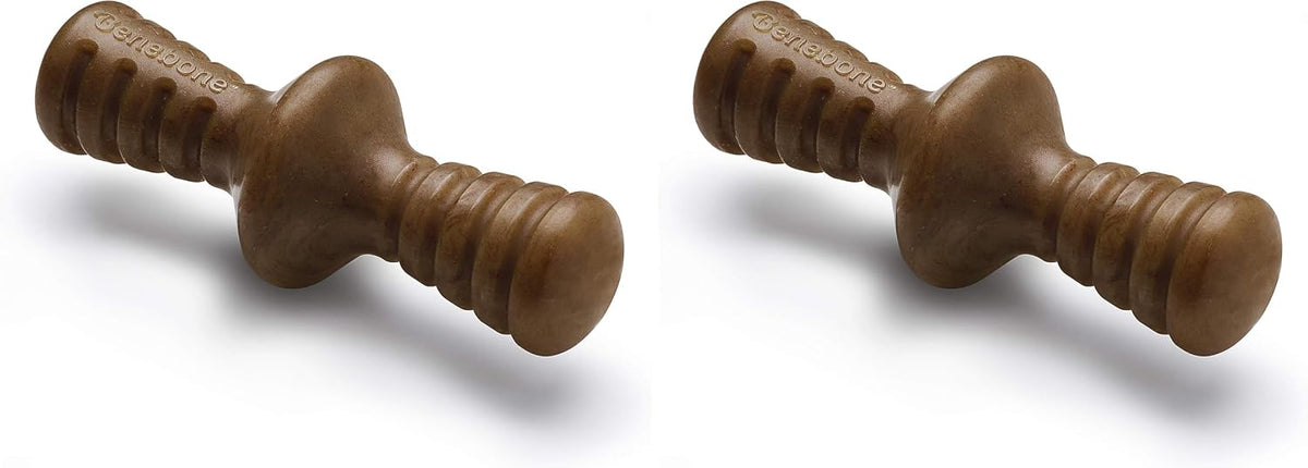 Benebone Zaggler Rolling Dog Chew Toy for Aggressive Chewers, Real Bacon, Made in USA, Small (Pack of 2)
