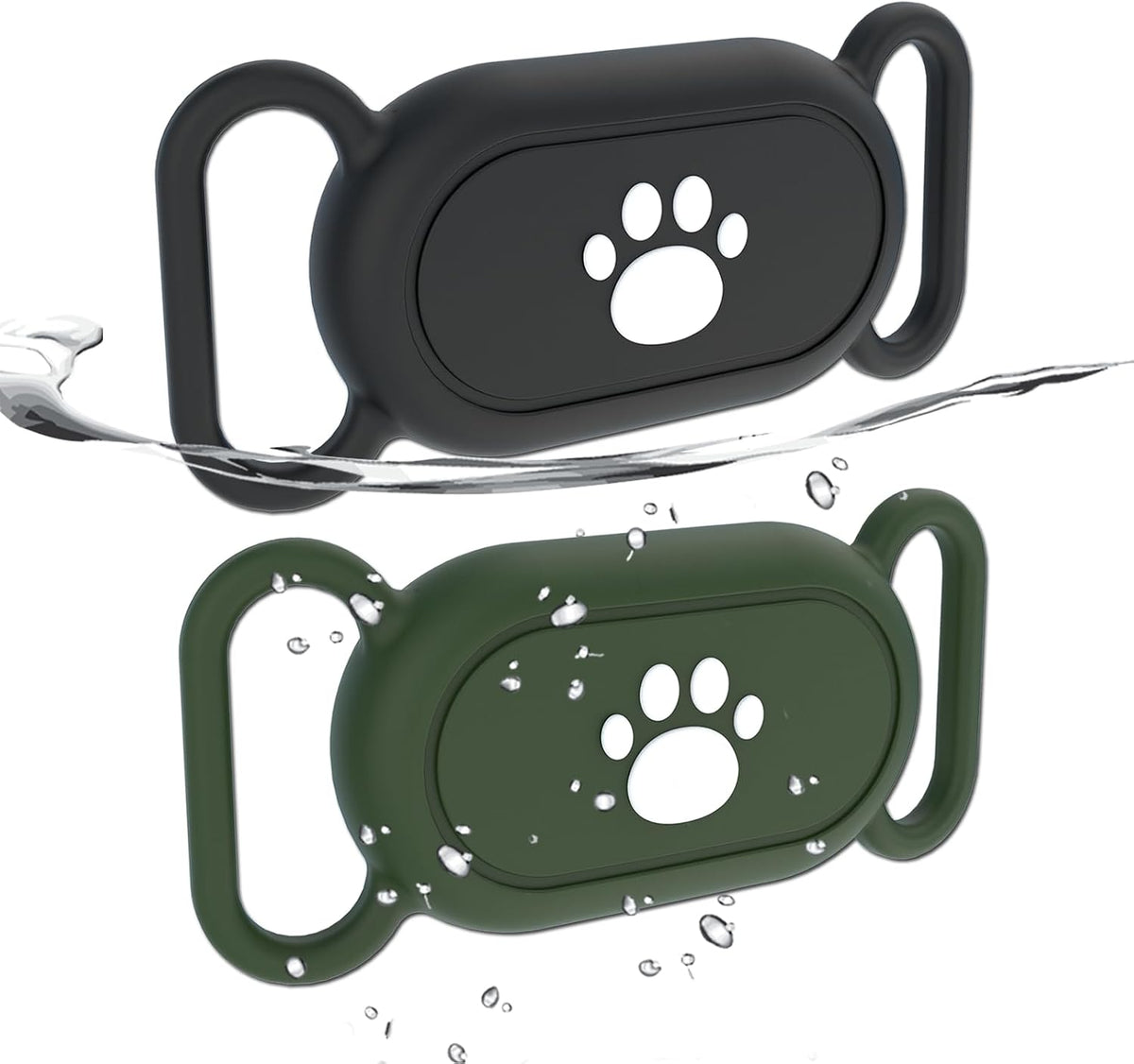 2 Pack Waterproof Dog Collar Compatible with Samsung Galaxy SmartTag2