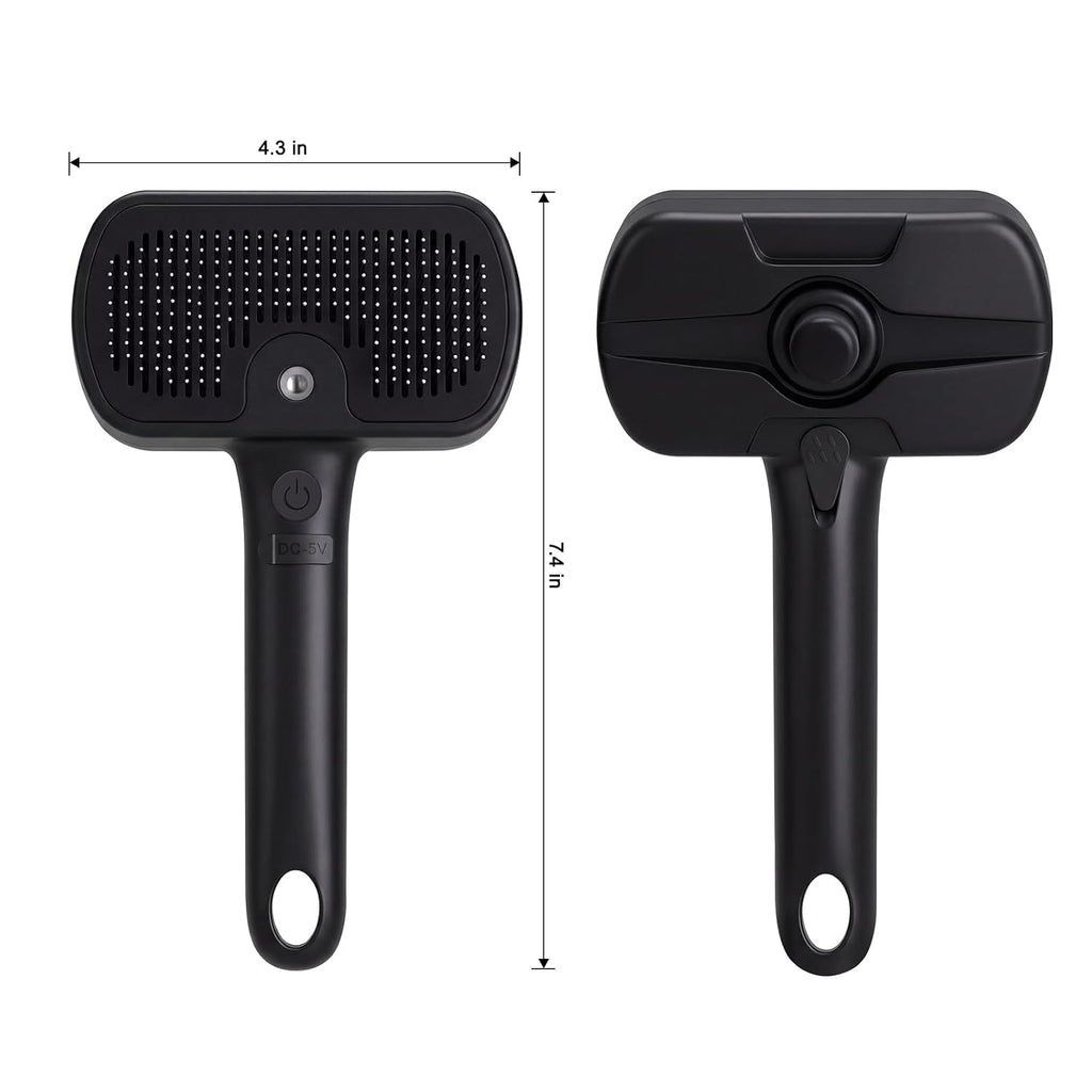 Pet Steam Brush, 3-in-1 Dog & Cat Grooming Comb for Pet Hair Removal