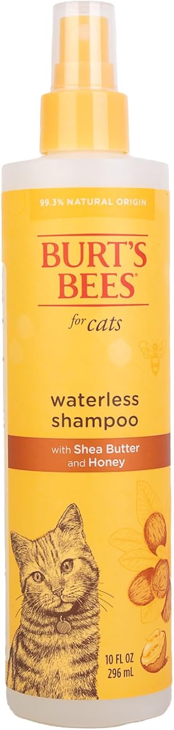 Burts Bees for Pets Waterless Cat Shampoo Spray, 10 Fl Oz, 2-Pack