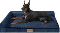 Patas Lague Orthopedic Large Dog Bed Washable Pet Sofa Bed 42X28 Navy Blue