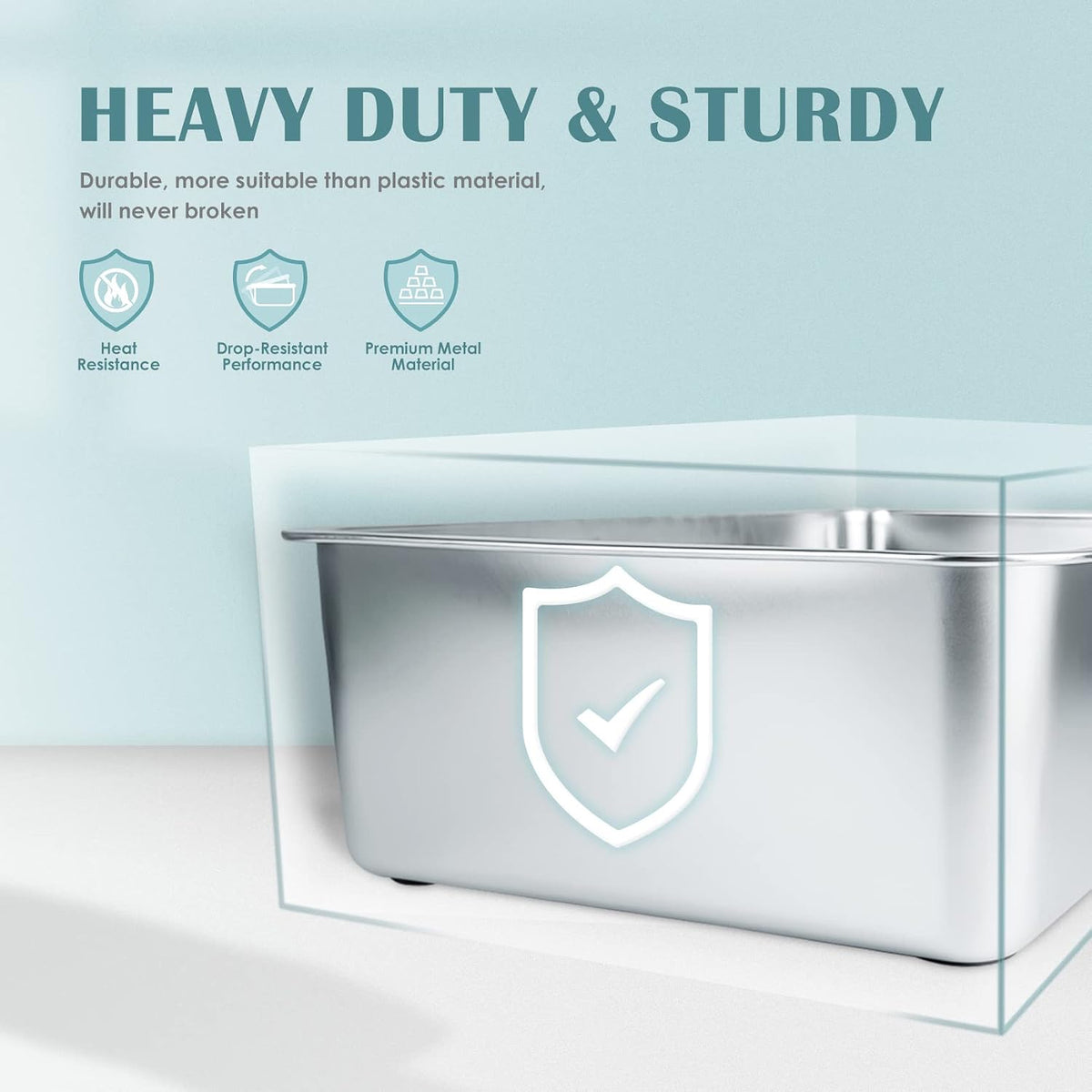 Stainless Steel Cat Litter Box, Large Metal Litter Box 23.5" Lx15.5 Wx6 H
