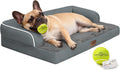 Comfort Expression Washable Dog Bed with Bolster for Medium to Large Dogs