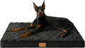 Patas Lague Orthopedic Large Dog Bed Washable Pet Crate Mat 56''X40'' Black