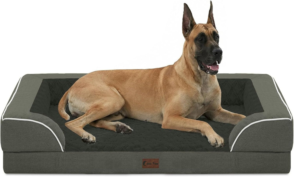 Orthopedic Dog Bed for Extra Large Dogs, 53x42in, Dark Green