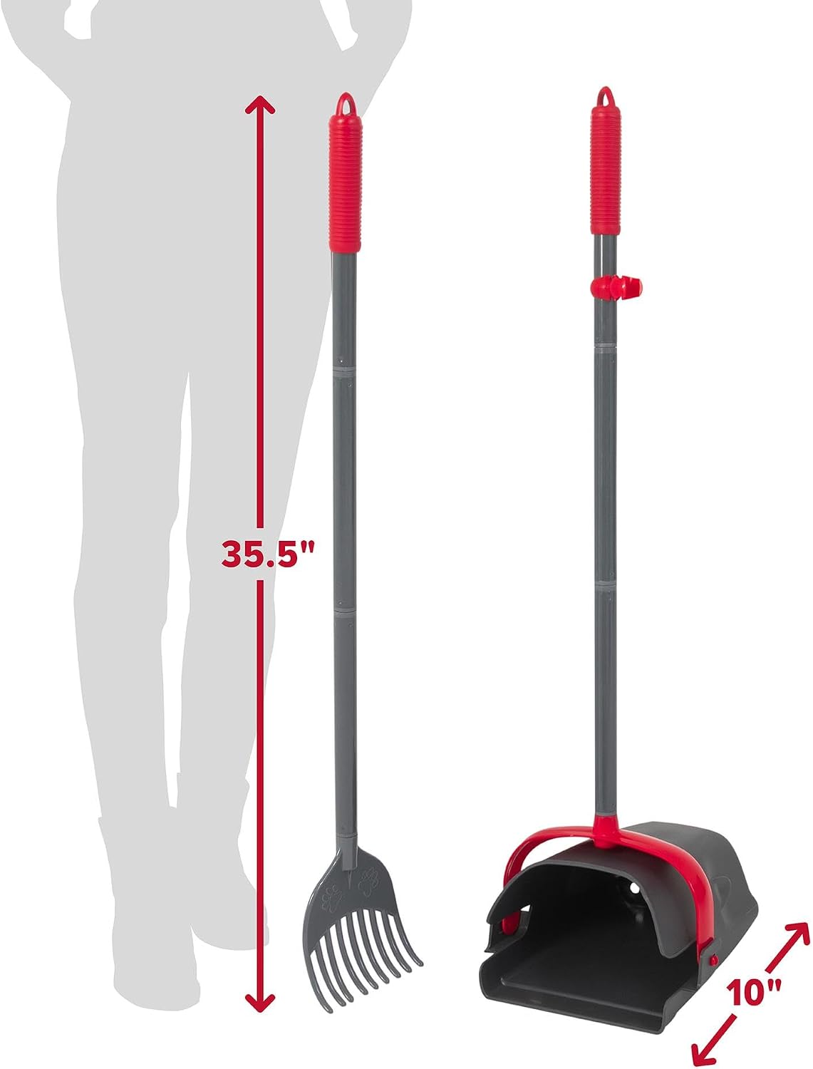 Arm and Hammer Heavy-Duty Dog Pooper Scooper for XL Dogs, Yard Cleanup | Heavy Duty Design Built for XL Dogs and Outdoor Yard Use, Includes an Attached Bag Holder and 2 Waste Bags Included