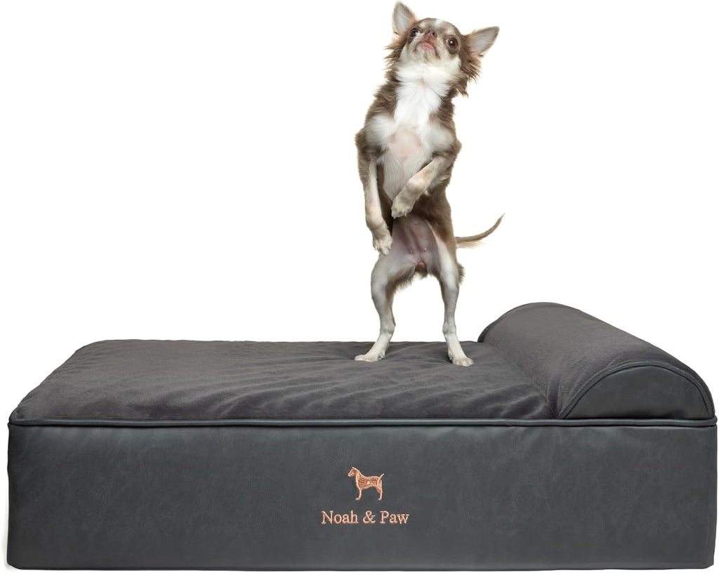 NOAH & PAW Medium Dog Bed Orthopedic Memory Foam Cooling Gel 28x23x7.5 in