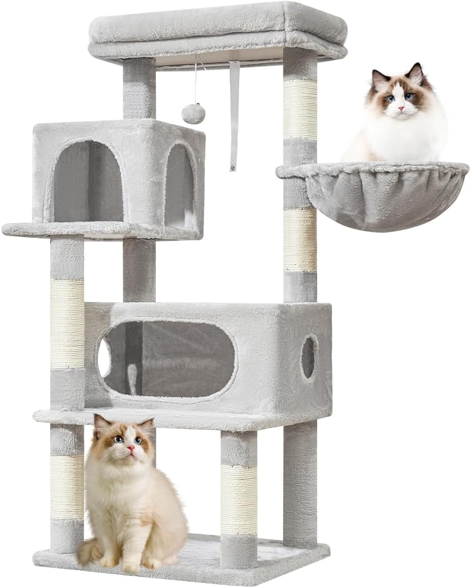 Taoqimiao Cat Tree, 49In Cat Tower for Indoor Cats Large Adult
