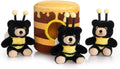 Hollypet Squeaky Hide and Seek Dog Toys for Small and Medium, Honey Pot | Interactive Plush Stuffed Dog Squeak Toys for Small Medium Sized Dogs and Non-Aggressive Chewers, Puppy Teeth Clean Chew Toys