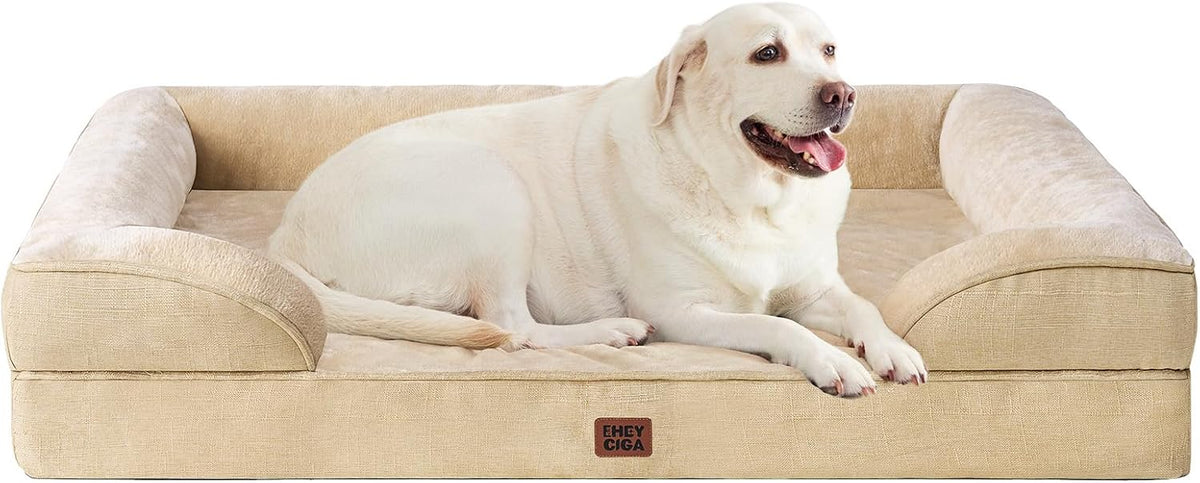 EHEYCIGA Orthopedic XXL Dog Bed, Waterproof Washable XL Big Pet Bed 46"