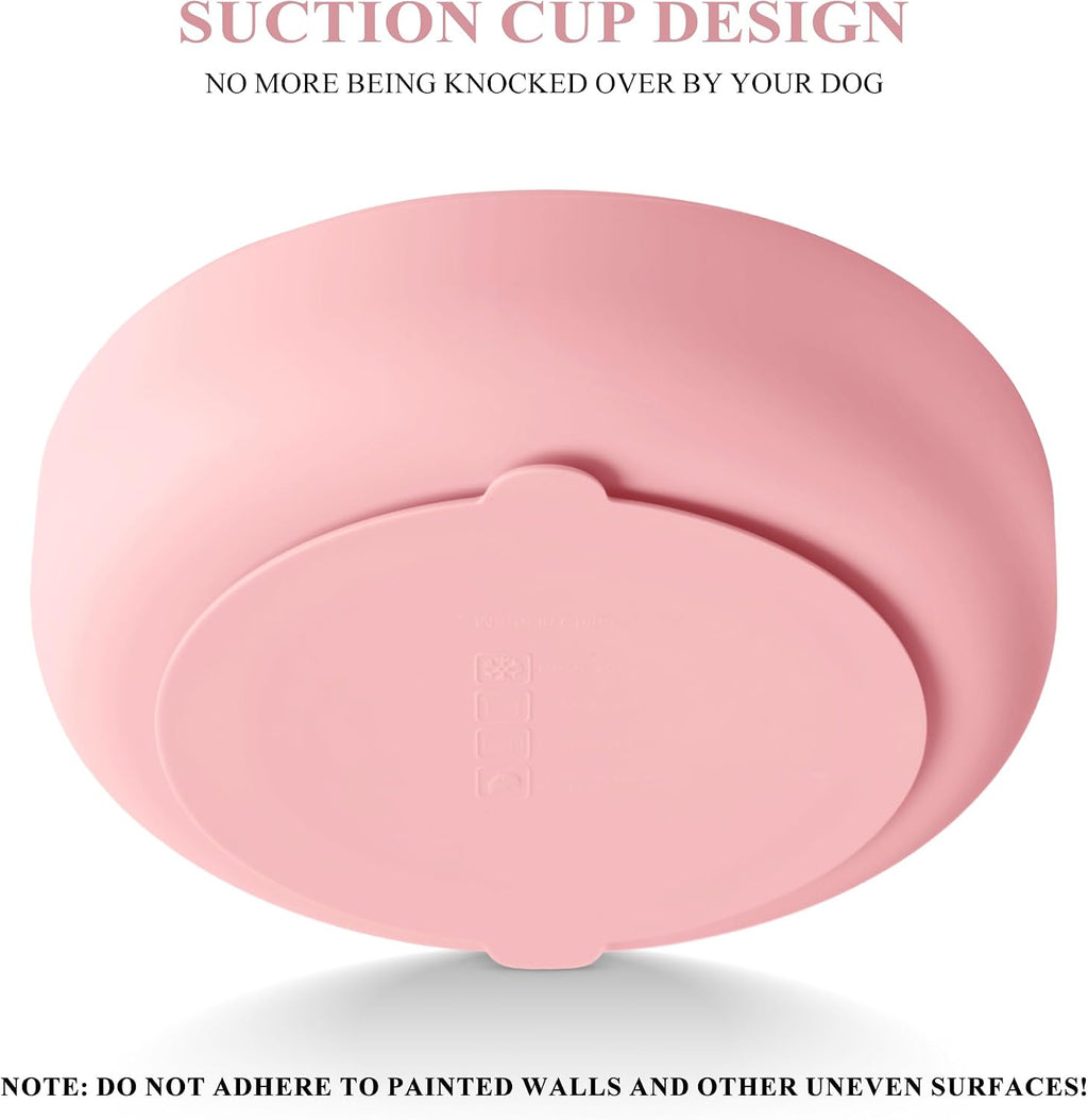 Coomazy Extra Large Slow Feeder Bowl, Silicone Dog Bowl with Suction Cups