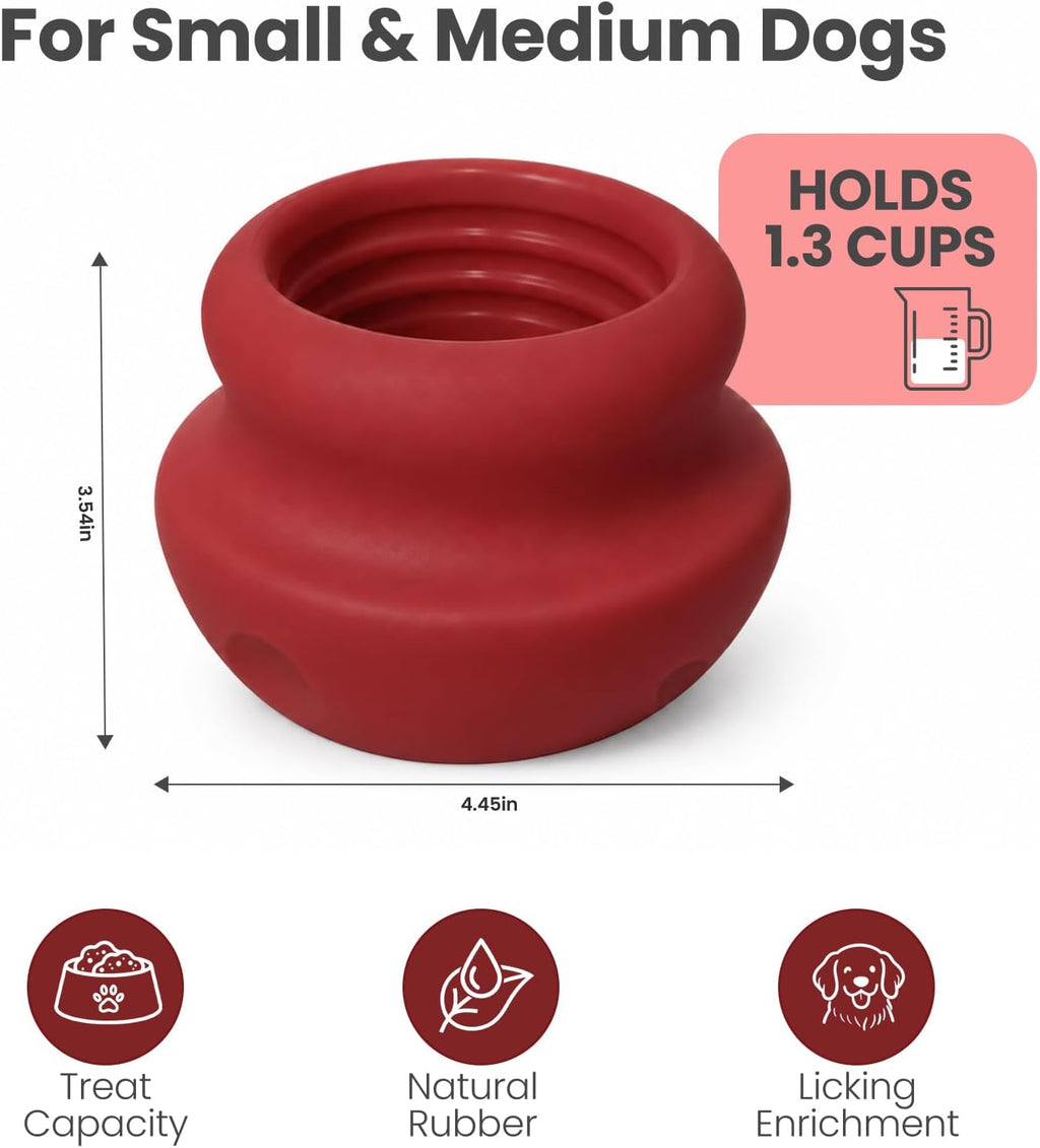 MateeyLife Freeze Dog Enrichment Lick Toy, Stuffable Frozen Lick Treat Bowl