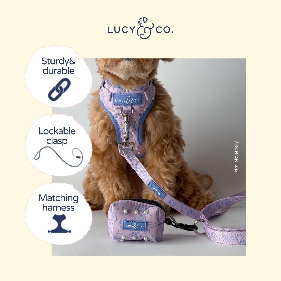 Lucy & Co. Magnificent Mermaid Pearl Dog Leash, Durable Matching Dog Lead with Heavy Duty Hardware, Small