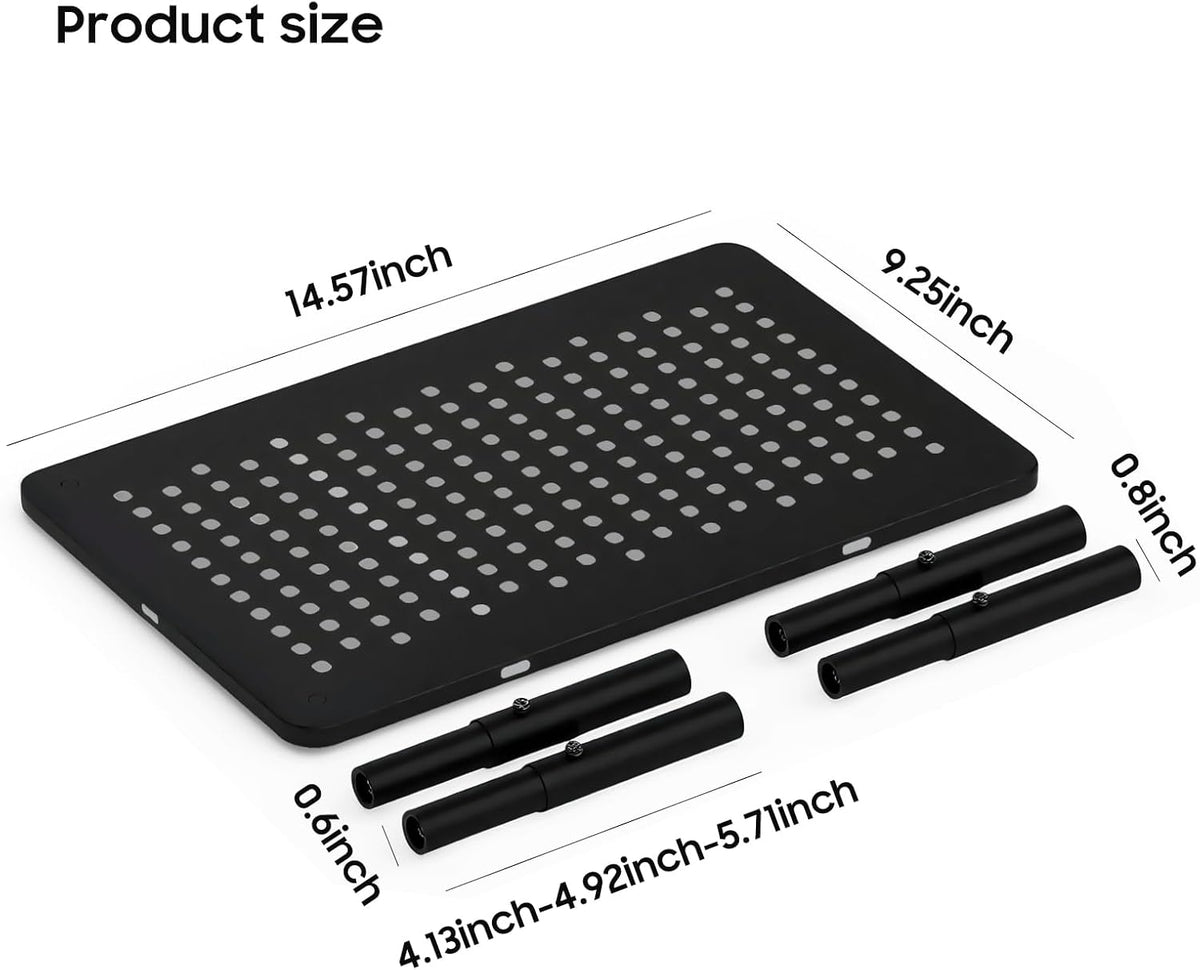 W‌SOWX Adjustable Automatic Cat Feeder Stand, Elevated Cat Food Stand,Black