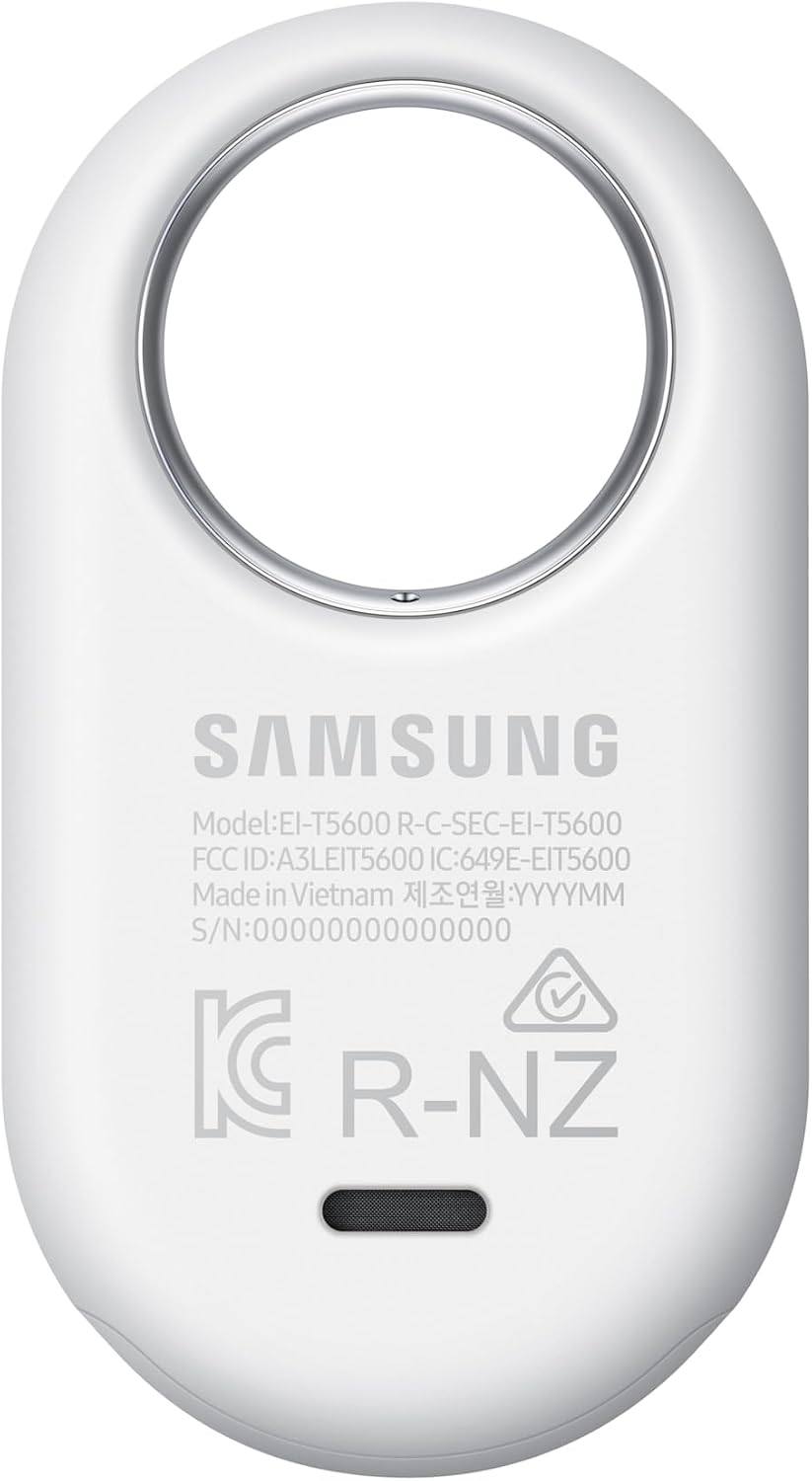 Samsung Galaxy SmartTag2, Bluetooth Tracker, Smart Tag Tracking Device, Item Finder for Keys, Wallet, Luggage, Pets, Use w/ Phones and Tablets Android 11 or Later, 2023, 1 Pack, White