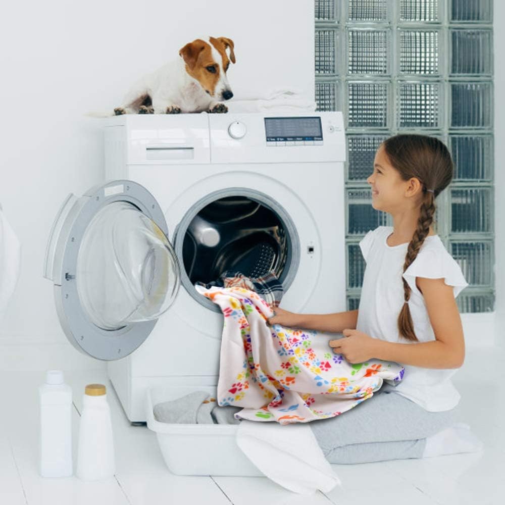 Comsmart Dog Blankets, 6 Pack Fleece Pet Blankets, 39x35 inches, White