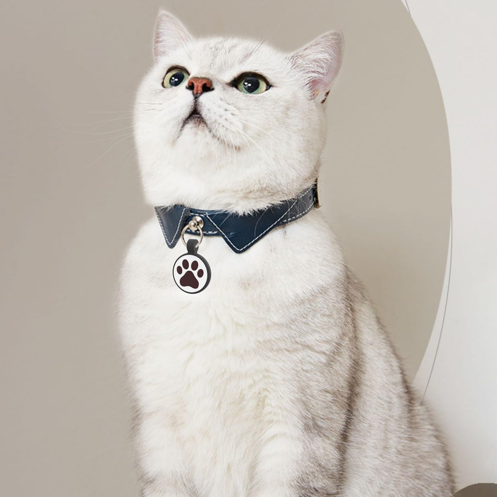 QR Code Cat Tag, Modifiable Pet Online Profile, Multiple Emergency Contact, Scannable QR Code, Instant Location Email Alert (Small Breeds - 1", Black & Rose & Purple)