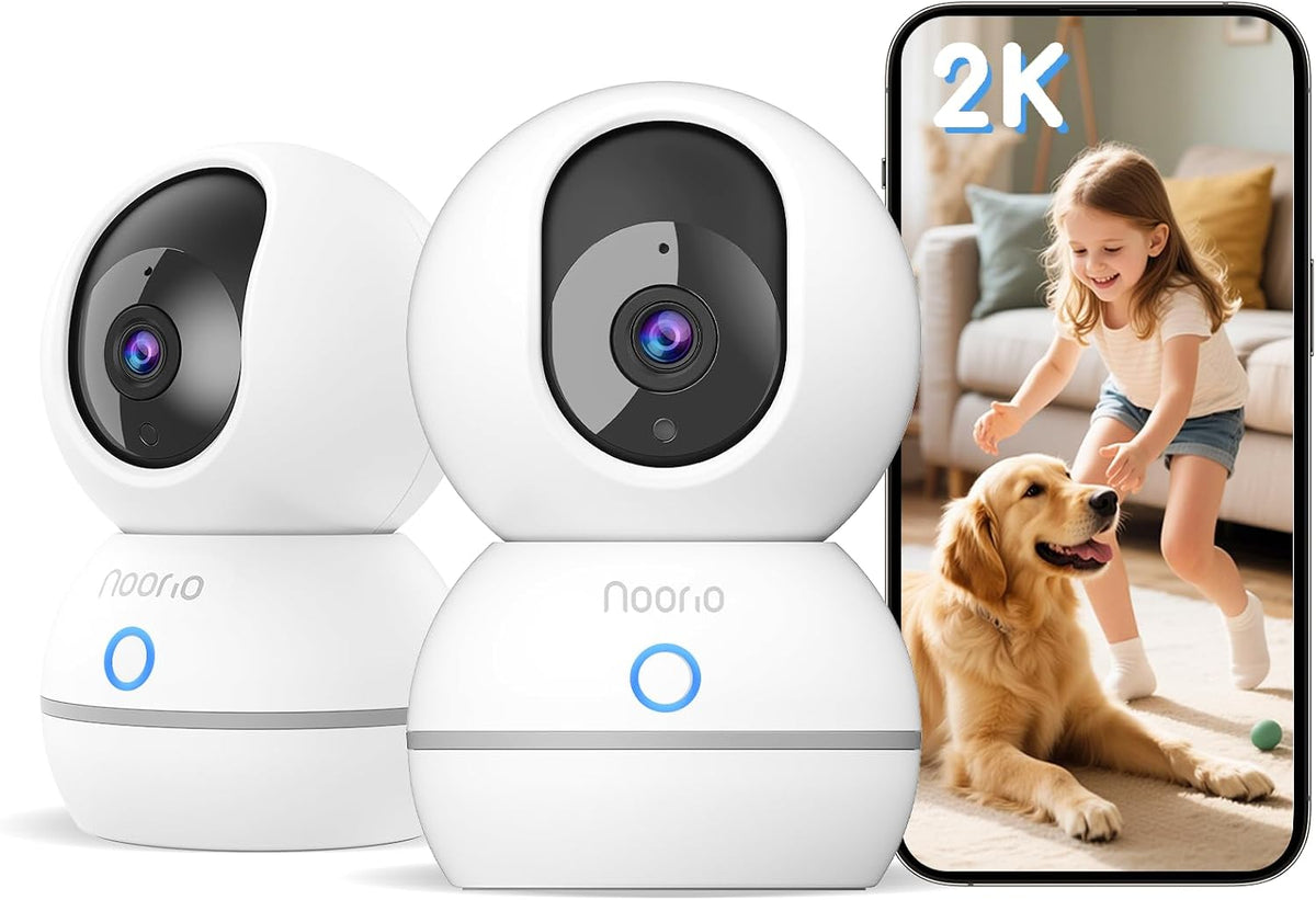 Noorio 2K Indoor Camera Wireless, Baby Monitor Pet Camera, 2-Way Audio
