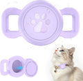 Airtag Dog Collar Holder for Cat or Small Dog, Waterproof, 1 Pack Purple
