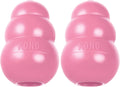 KONG - Puppy Toy Natural Teething Rubber - Fun to Chew, Chase and Fetch - for Medium Puppies - Pink (Pack of 2)