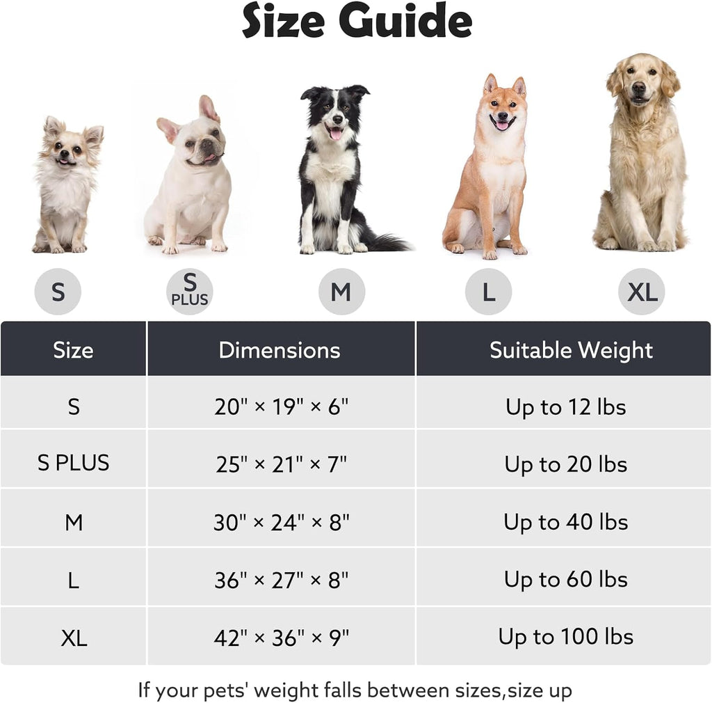 JOEJOY XL Dog Beds Large Sized Dog, Removable Washable Cover Orthopedic Soft Faux Rabbit Fur Pet Bed, Anti-Slip Fluffy Plush Faux Rabbit Fur Puppy Bed, 42"x36"x9", Leopard Print, Grey