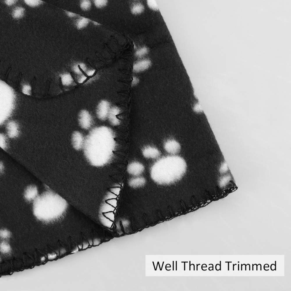 Comsmart Dog Blankets, 6 Pack Fleece Pet Blankets, 39x31 inches, Black