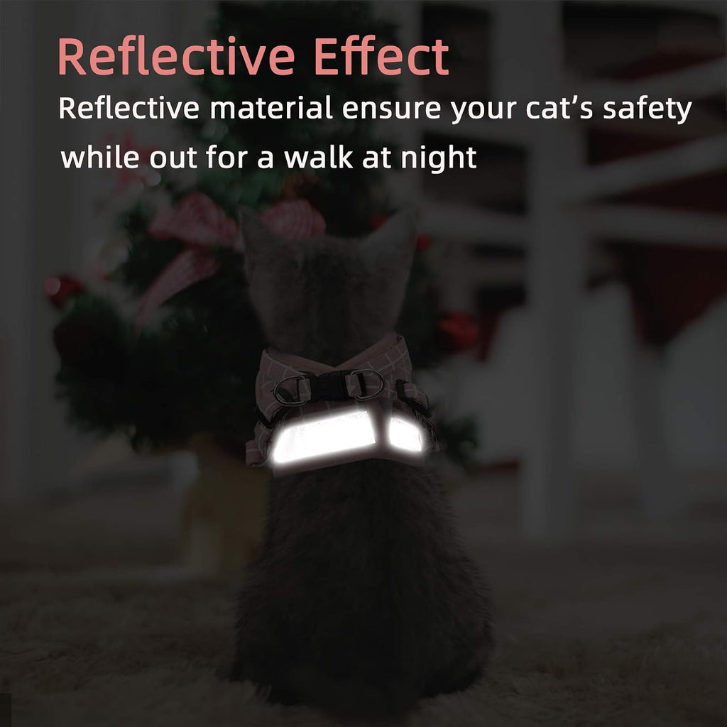 Cat Vest Harness and Leash Set, Escape Proof Kitten Harness Pink