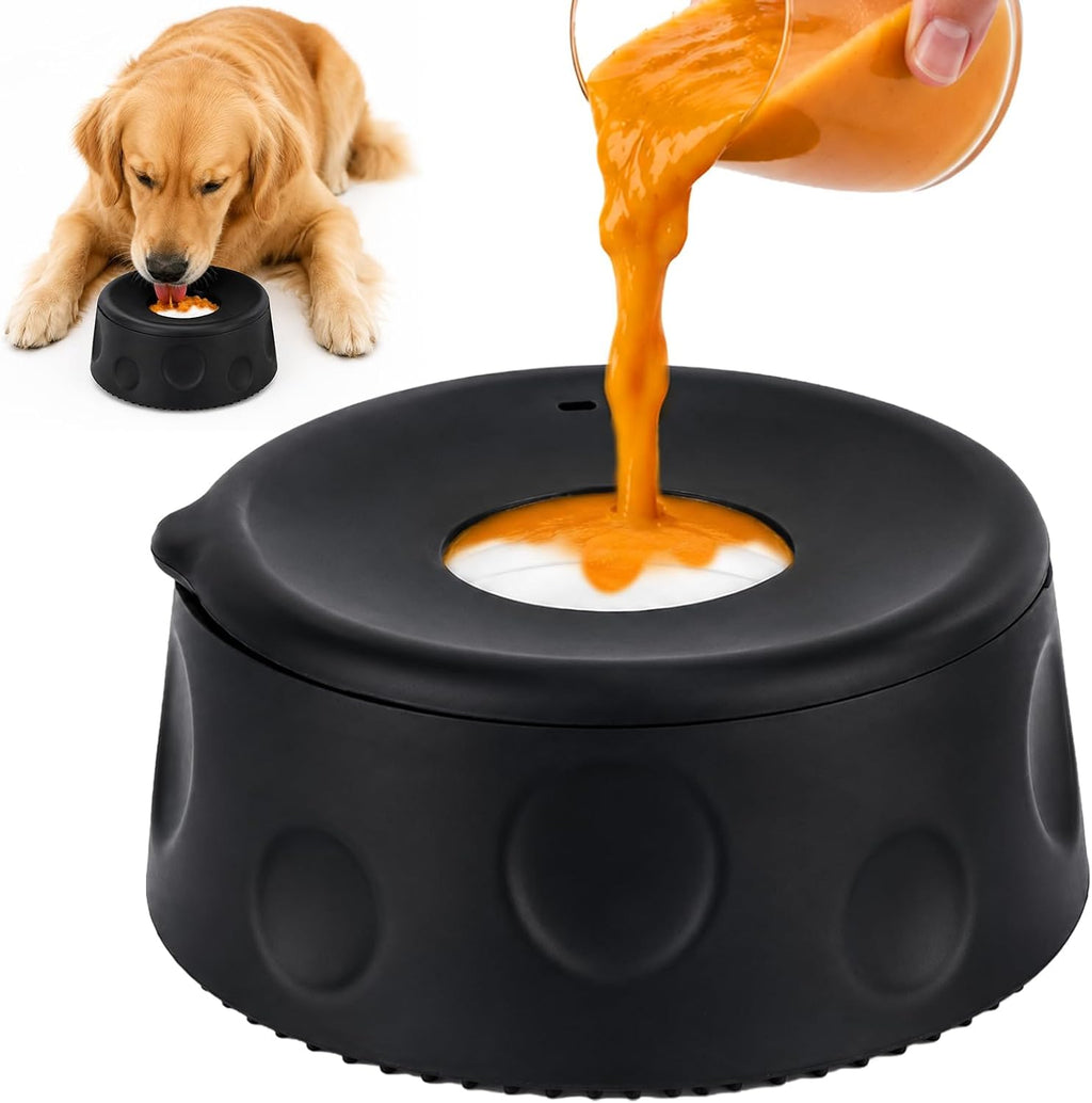Slow Feeder Dog Bowl, Large Capacity Silicone for Medium & Large Dogs