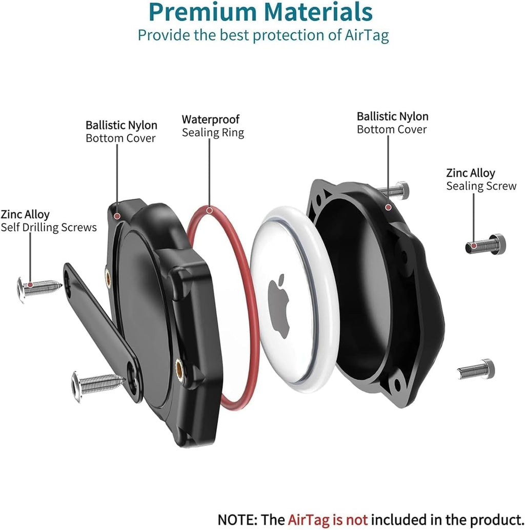 AirTag Dog Collar Holder 4 Pack Compatible with Apple Air Tag 1st & 2nd Gen