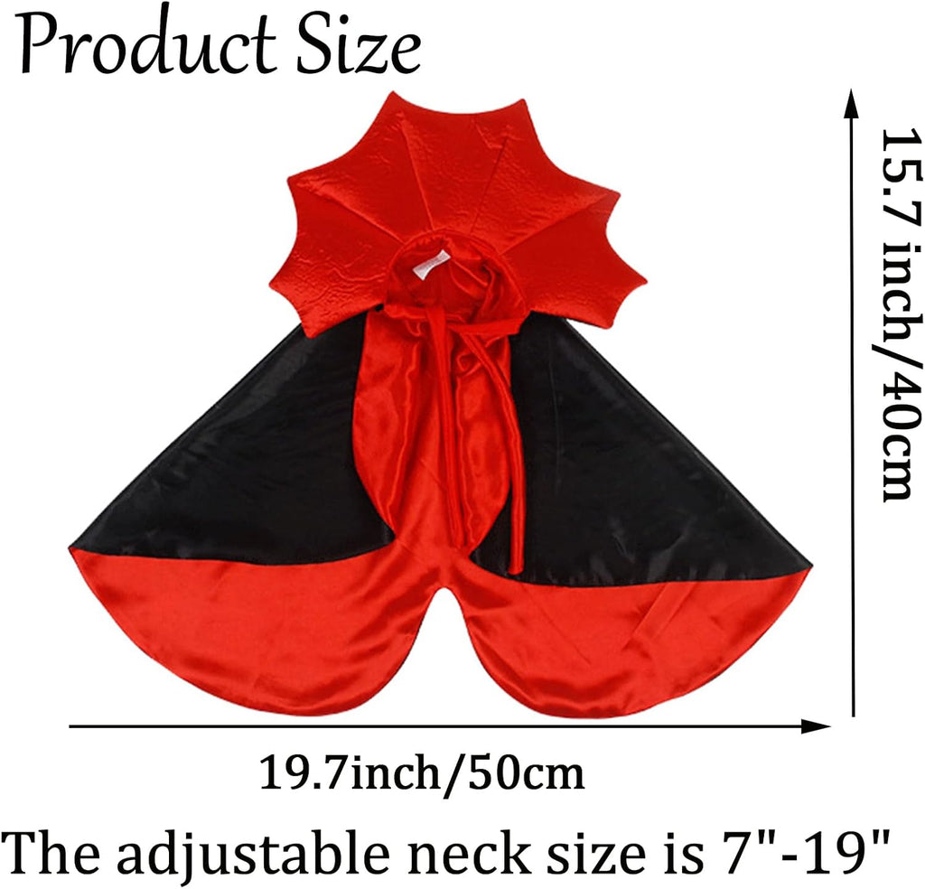 FOIMAS Dog Cat Halloween Costume,Vampire Devil Cape Cloak Pet Costume for Cats Dogs Halloween Costume Party Supply