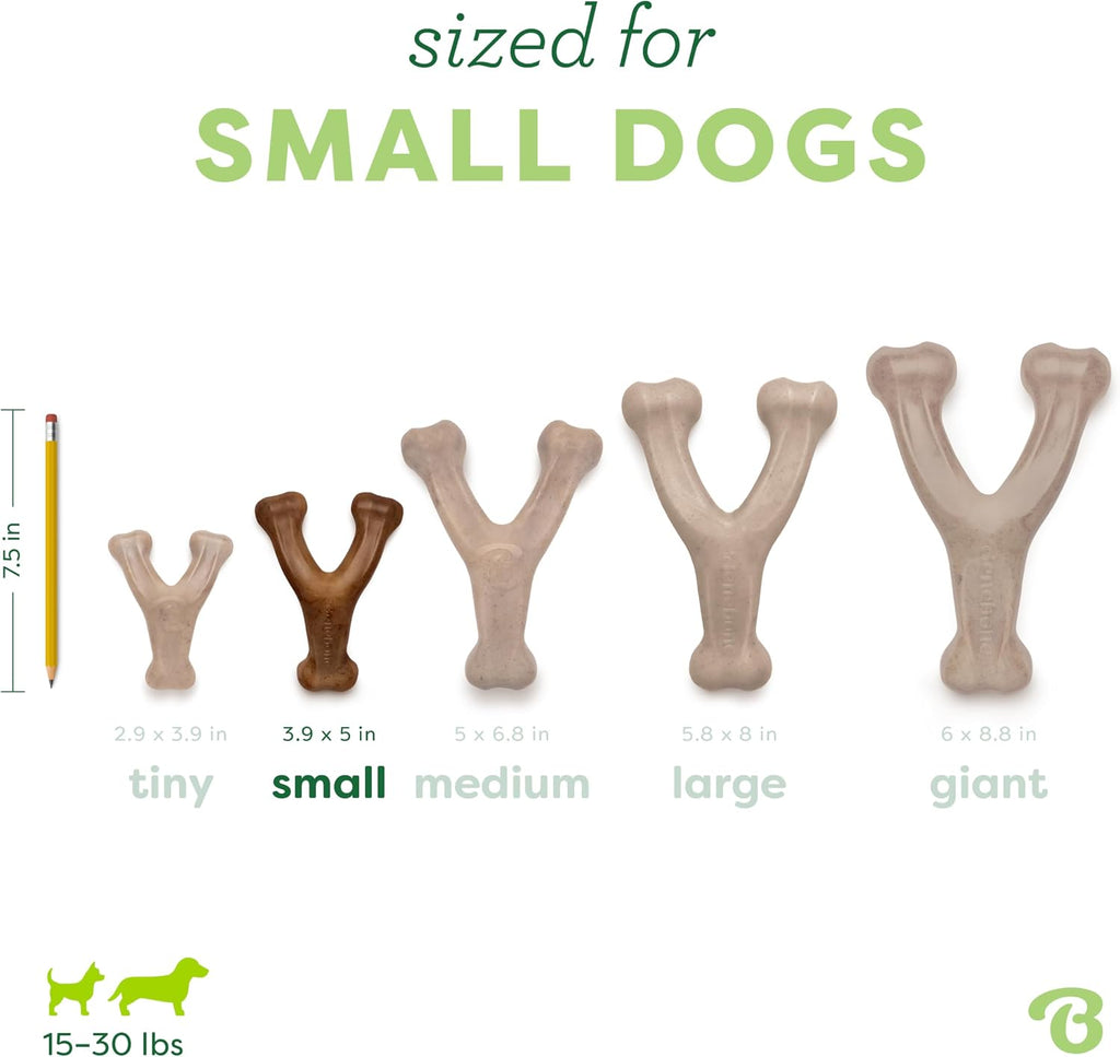 Benebone Wishbone Durable Dog Chew Toy for Aggressive Chewers, Made in USA, Small, Real Bacon Flavor | Durable, Super Chewer, Made in USA, Dog Bones, Long-Lasting, A Size for Every Dog, Keeps Them Busy