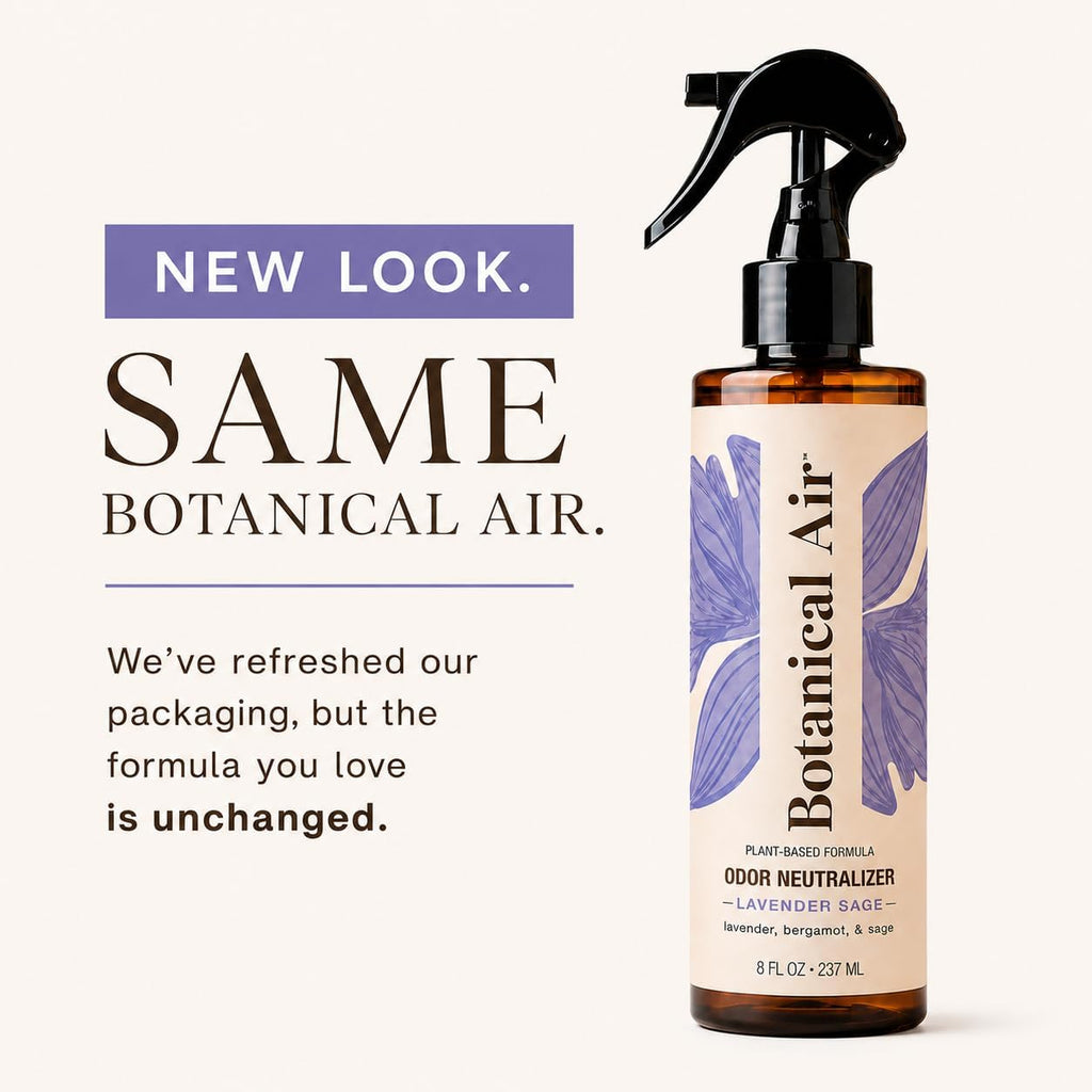 Plant-Based Odor Eliminator Spray – Natural Essential Oil Air Freshener for Home, Bathroom, Fabrics & Pet Areas – 8 oz (Lavender Sage)