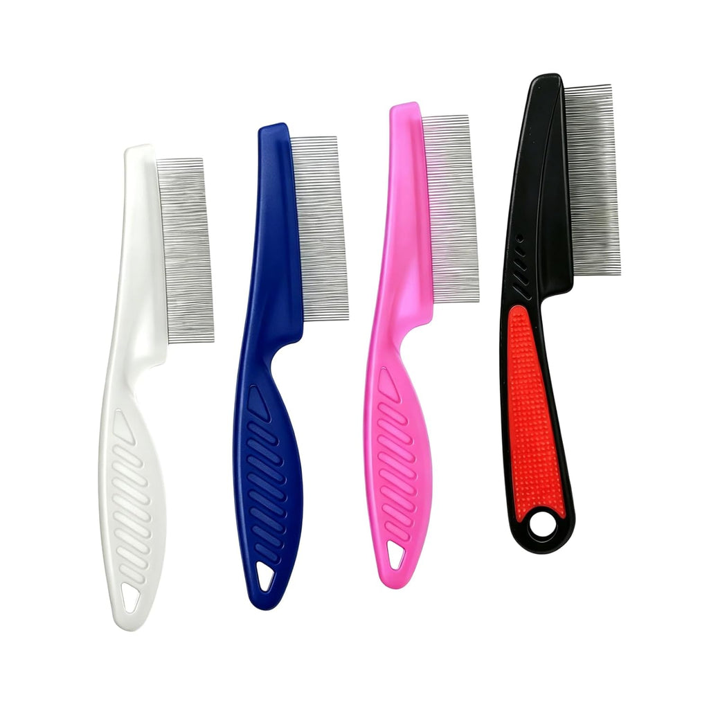 4 Pcs Detangling Pet Comb with Non-Slip Handle