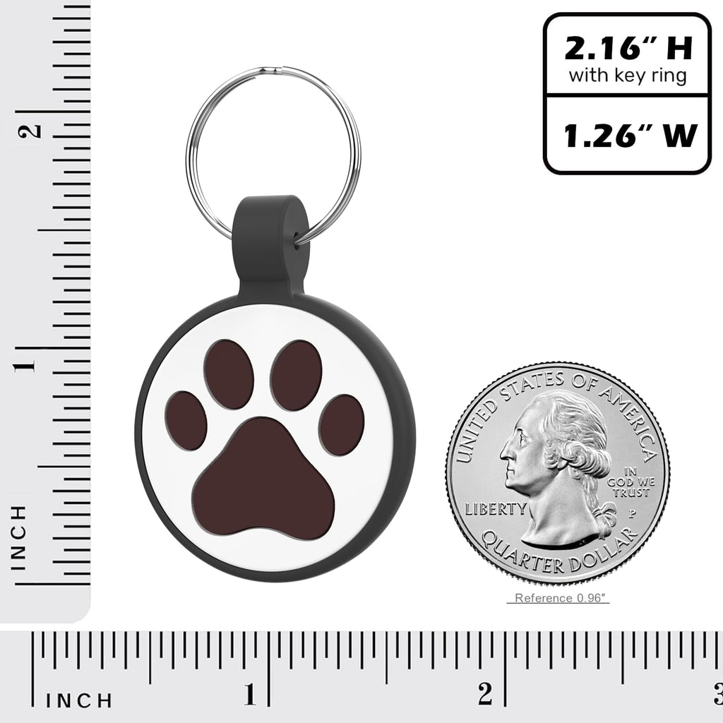 QR Code Cat Tag, Modifiable Pet Online Profile, Multiple Emergency Contact, Scannable QR Pet ID Tag, Instant GPS Location Email Alert (Medium to Large Breeds - 1.25", Black & Rose & Purple)