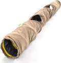 Velvet Fabric - Foldable/Collapsible - 140x25 cm (55.12x9.84 Inches) Cat Tunnel (Milky Brown)