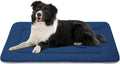 Dog Bed Soft Dog Crate Pad Mat for Medium/Large Dogs 36 in Non-Slip Bottom Washable Dog Sleeping Mattress Pet Beds Cat Beds Kennel Pads, Dark Blue