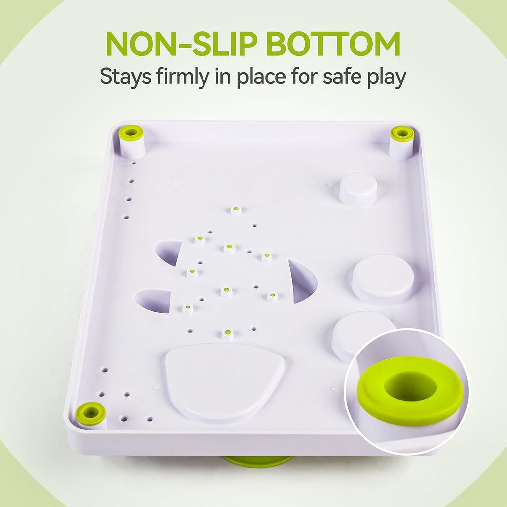 ALL FOR PAWS Interactive Cat Puzzle Feeder with 3 Catnip Balls – Slow Feeder Treat Dispenser Puzzle Toy for Indoor Cats, Mental Stimulation Digger Modules