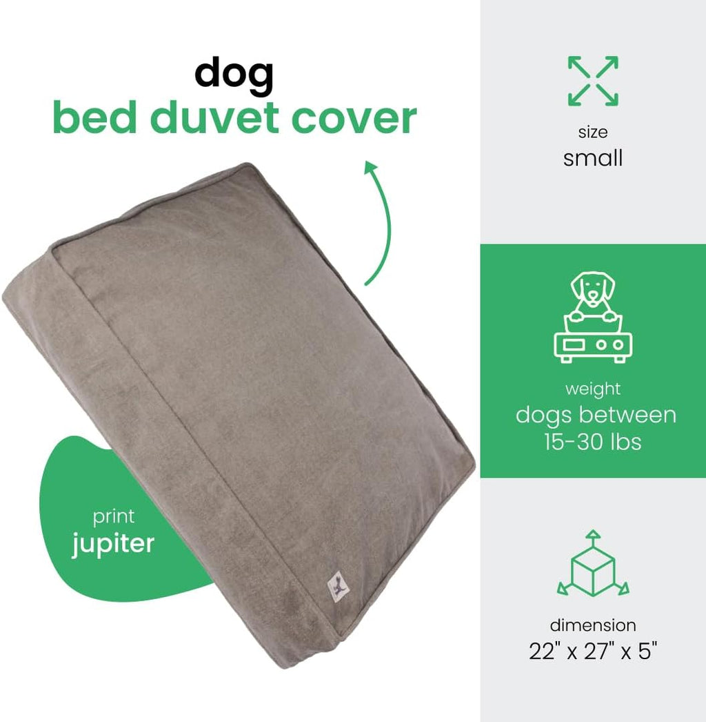 Molly Mutt Gray Dog Bed Cover, Non-Toxic & 100% Cotton, 22"x27"x5"