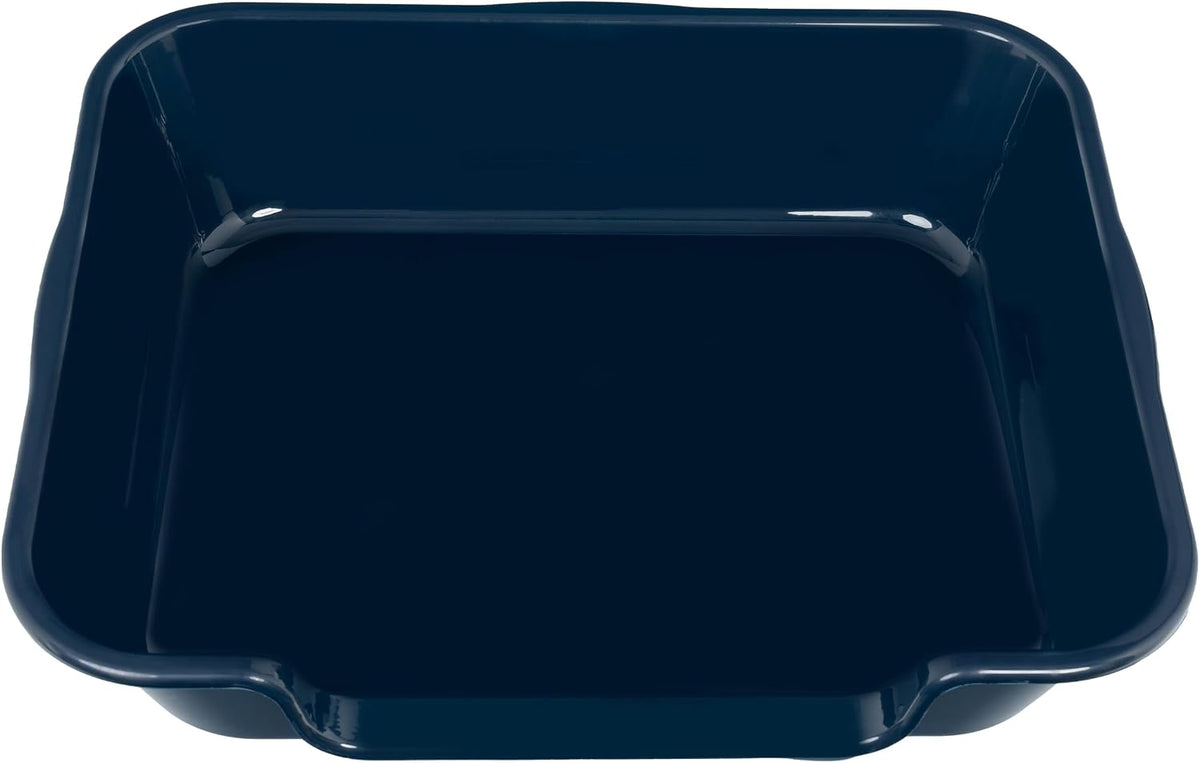 Extra Large Low Entry ABS Cat Litter Box, Dark Blue, 24" L x 20" W, 2 Pack | Durable low entry litter box, non-stick, odor-free, ideal for seniors, kittens, rabbits, large cats and multi-pet homes.
